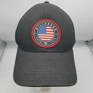 Billabong Native Rotor Trucker Hat Black Red Casual Outdoors Work Wear Mesh Back